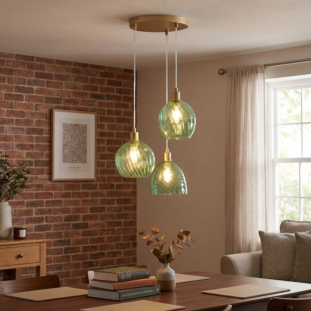Pippa 3 Lamp Gold Ceiling Light Image 4