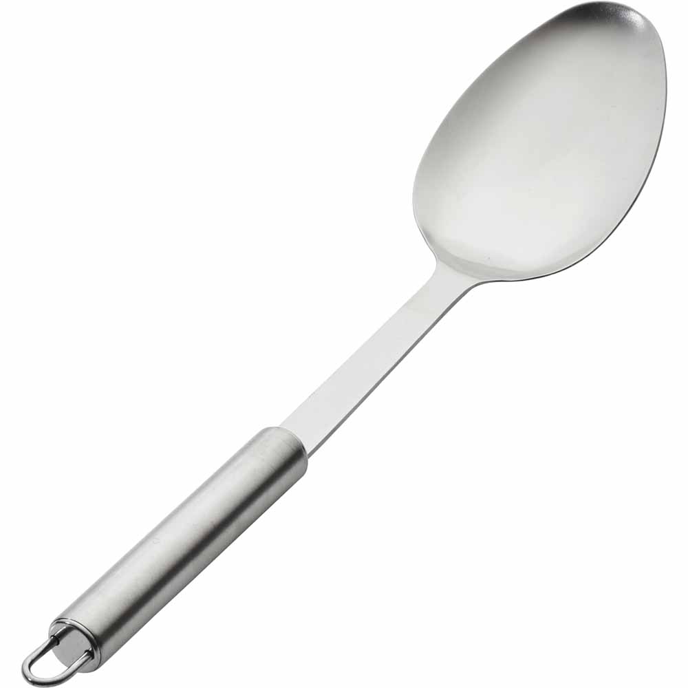 Wilko Stainless Steel Solid Spoon Image 2