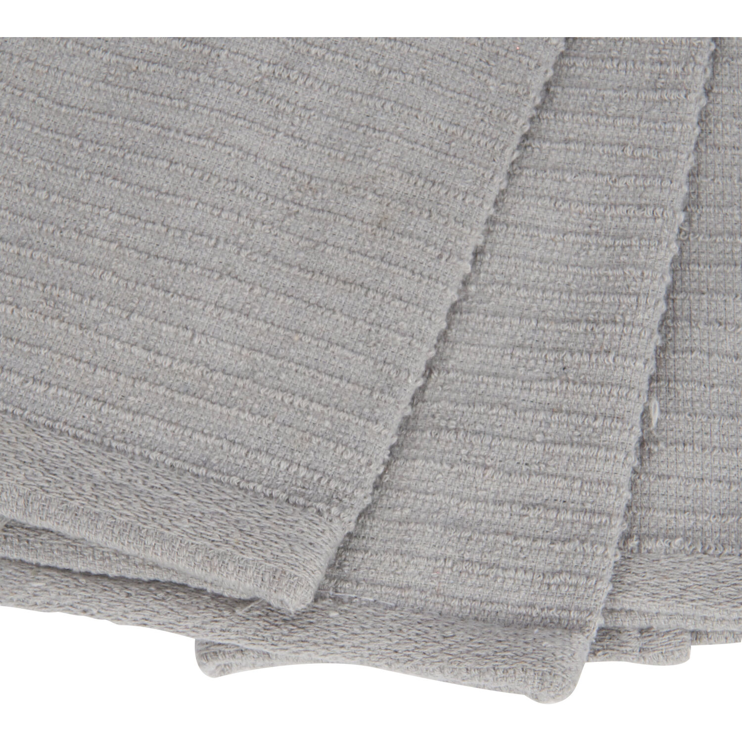 Pack of 2 Essentials Ribbed Terry Tea Towels - Grey Image 4