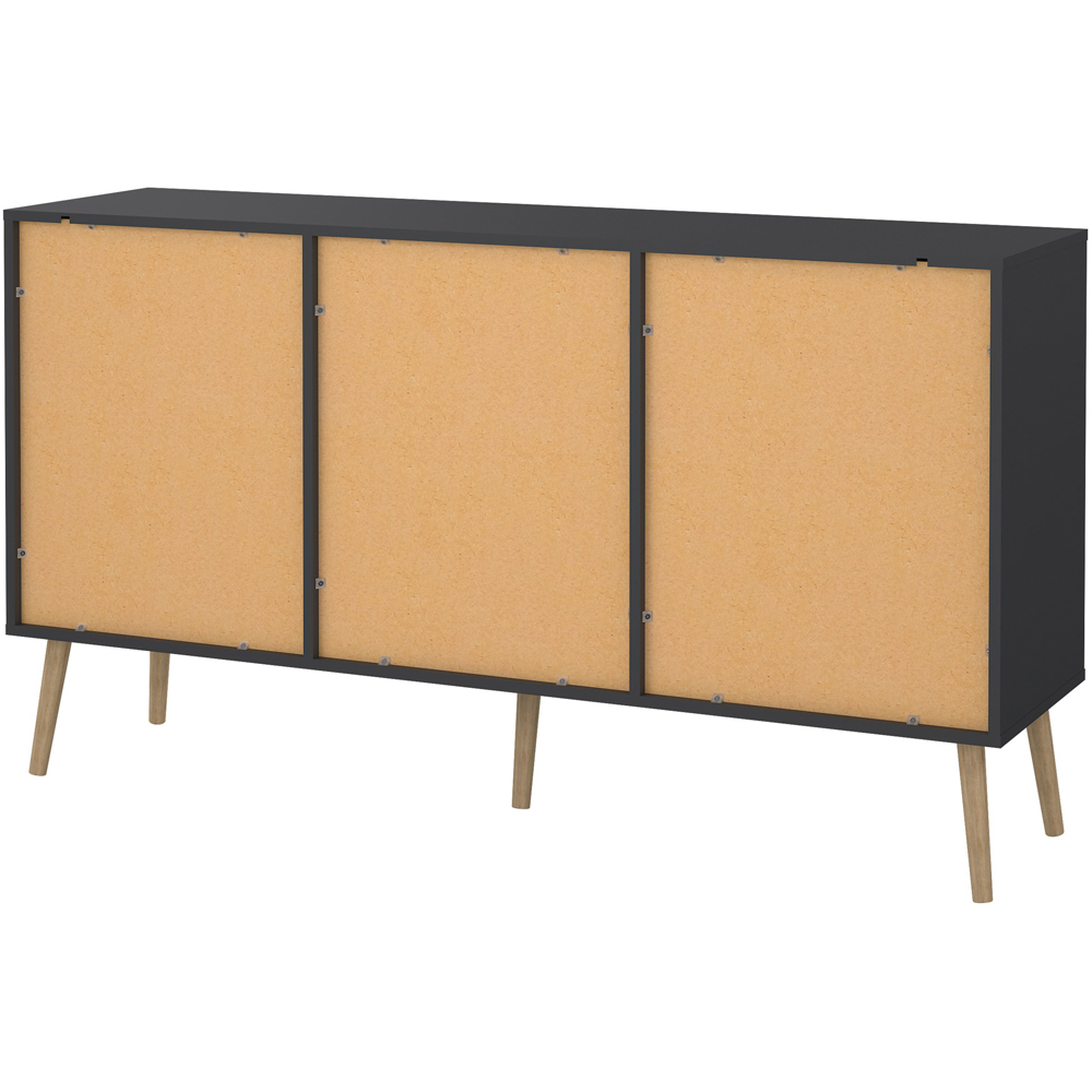 Florence Cumbria 2 Doors 3 Drawers Dark Grey Sideboard Image 5