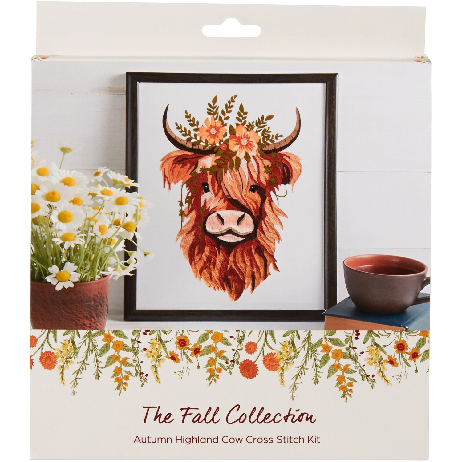 Highland Cow Cross Stitch Kit - Brown Image 1