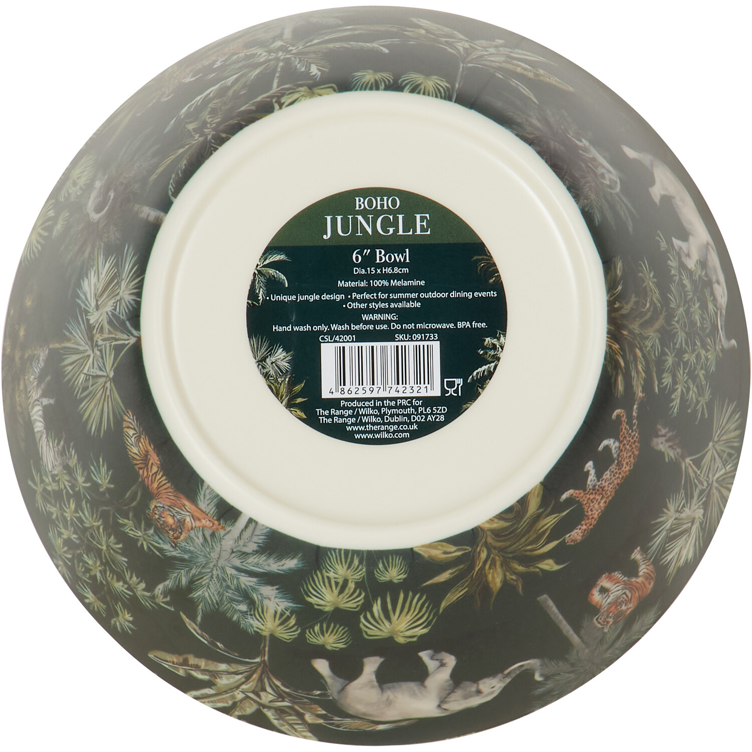 Boho Jungle Bowl - Dark Green Image 2