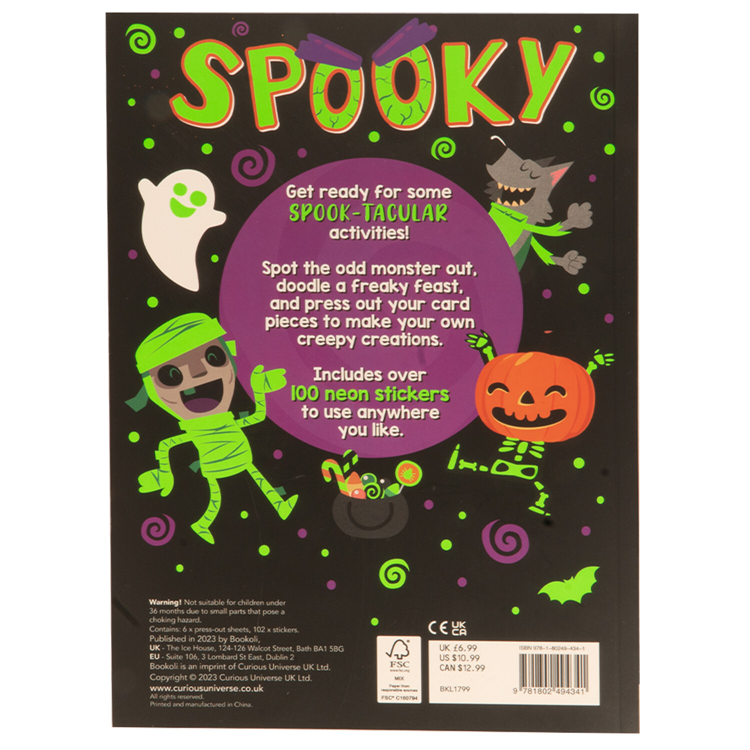 Spooky Puffy Stickers Neon Image 2