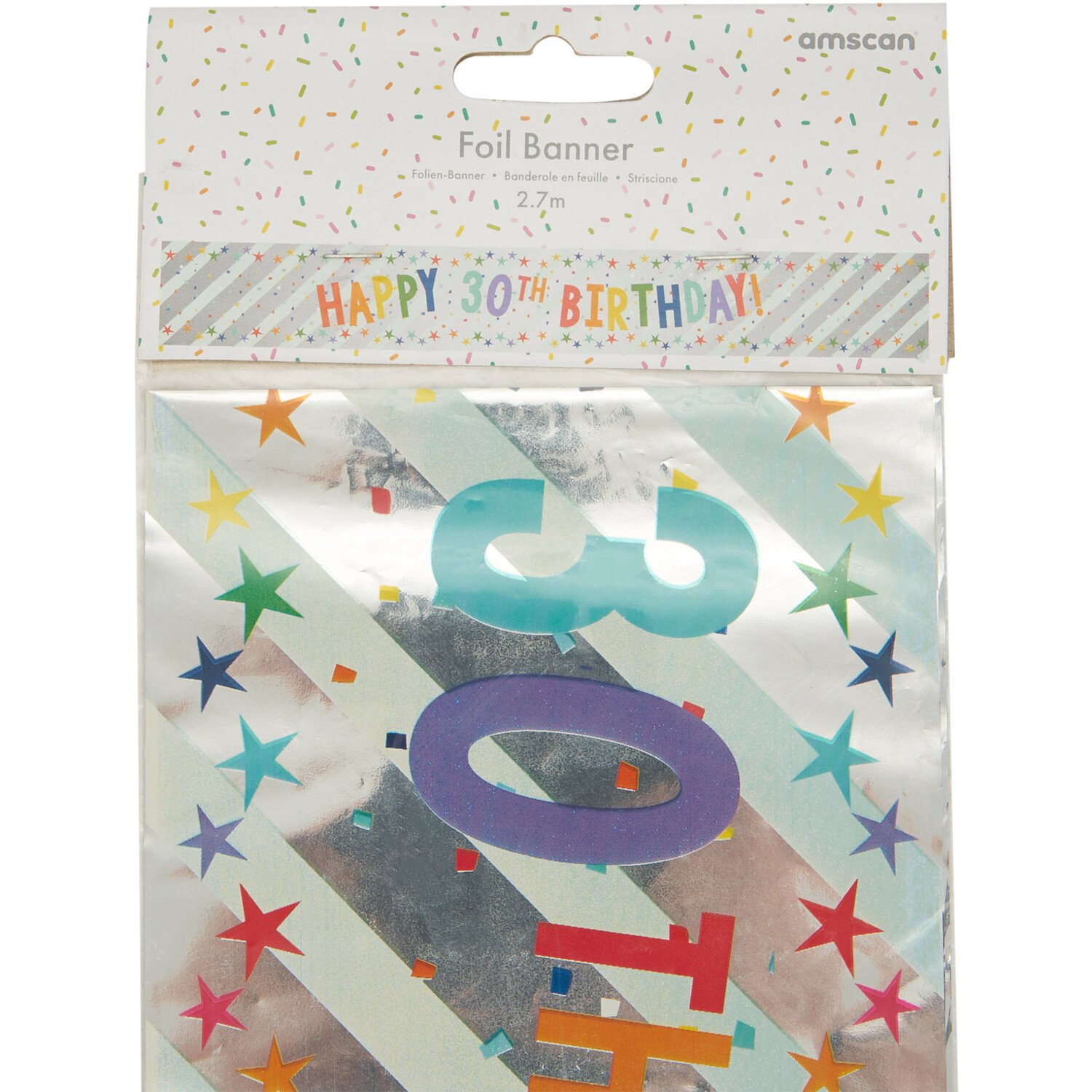 Happy 30th Birthday Banner - Multicolour Image 2