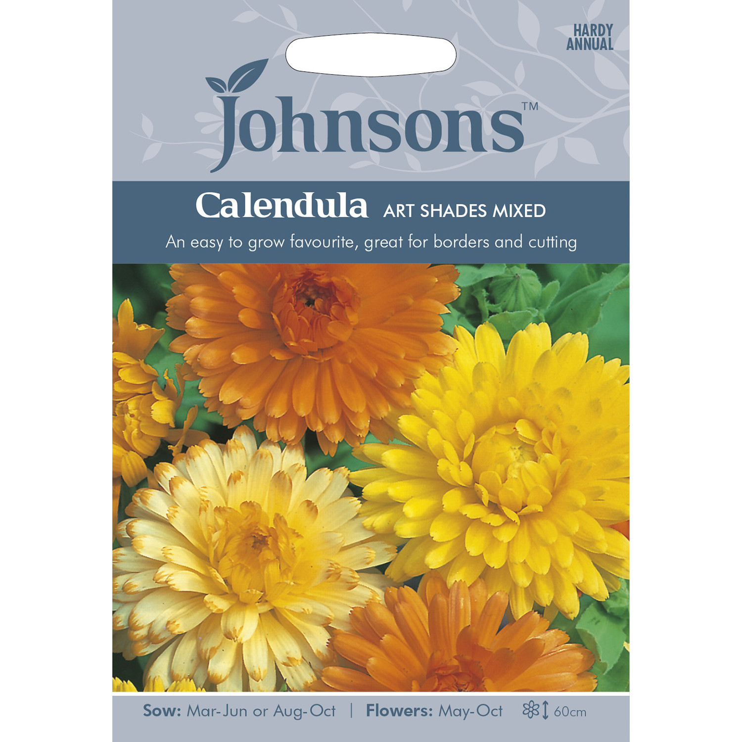 Johnsons Calendula Art Shades Mixed Flower Seeds Image 2