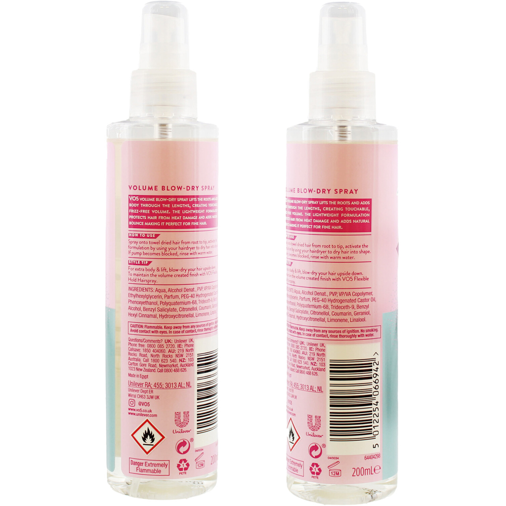 Vo5 Volume Blow Dry Spray Image 2