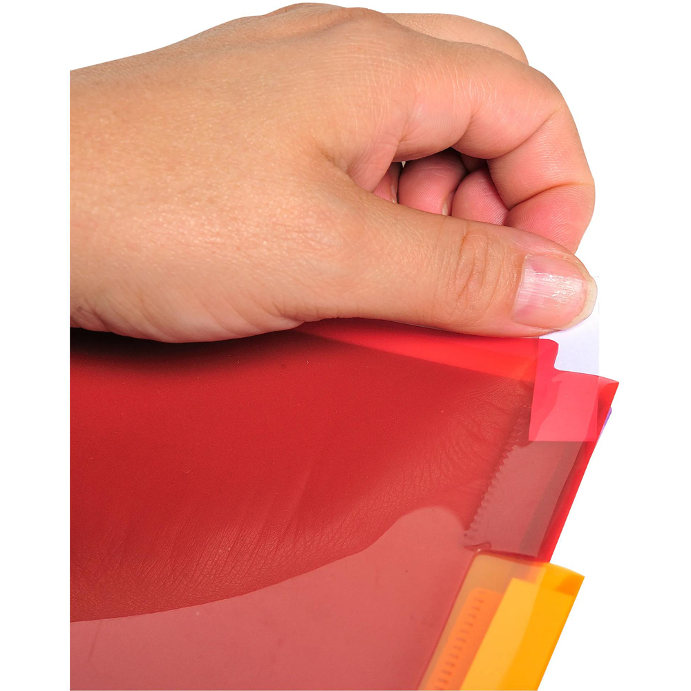 Exacompta A4 Maxi 6 Section Assorted Colour Polypropylene Divider 10 Pack Image 3