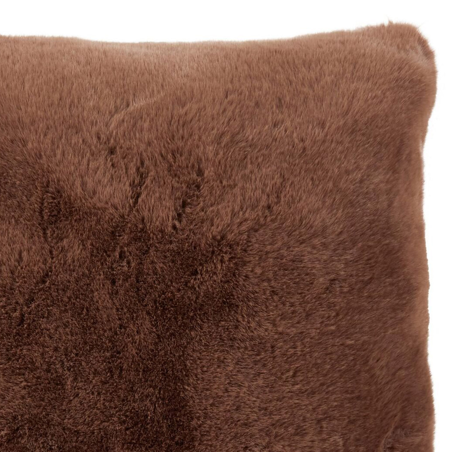 Rabbit Faux Fur Cushion Mocha 55cm Image 6