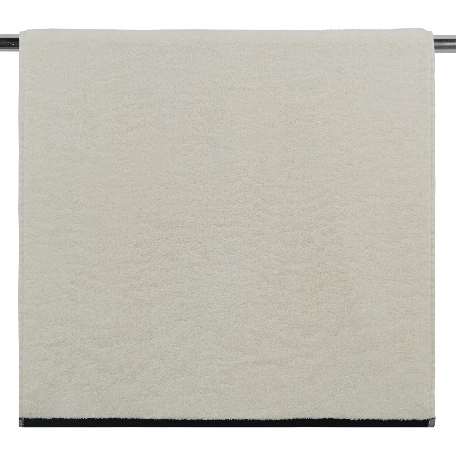 Langham Plain Towel Cream Bath Towel Image 1