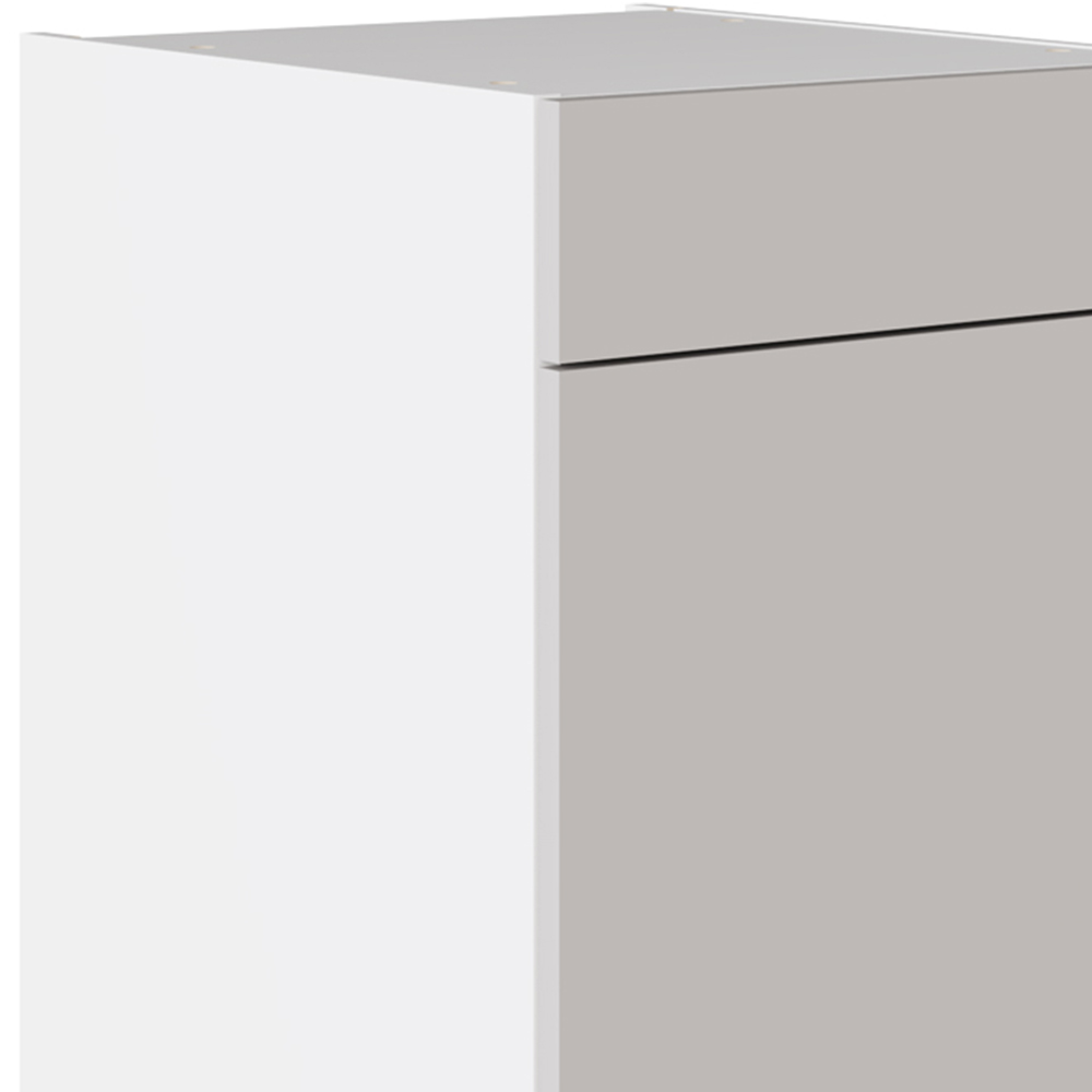 Kitchen Kit Slab Supergloss Light Grey Drawerline Base Cabinet 500mm Image 2