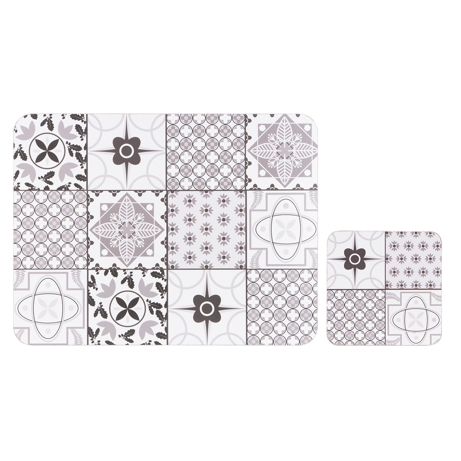 Impress Tile 8 Pack Placemats and Coasters Set Image 2