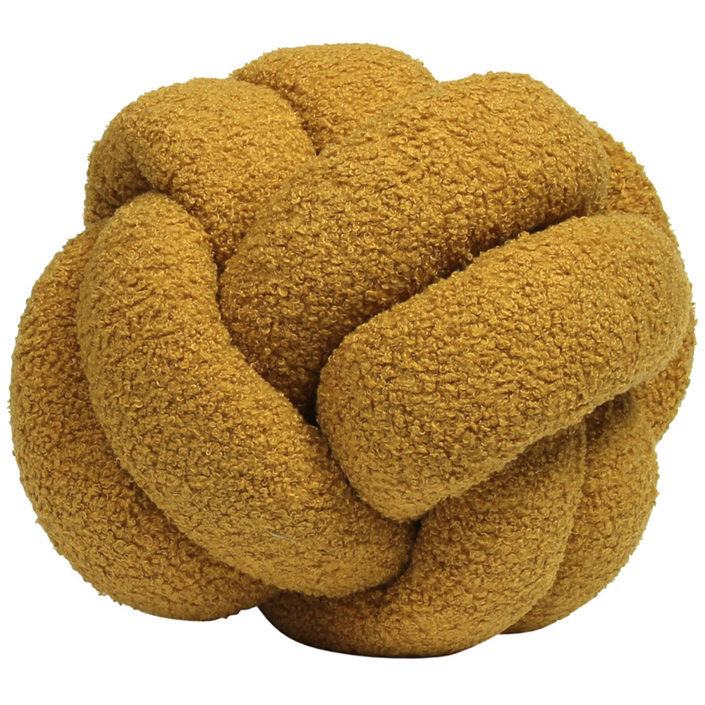 furn. Boucle Saffron Knot Fleece Cushion Image 1