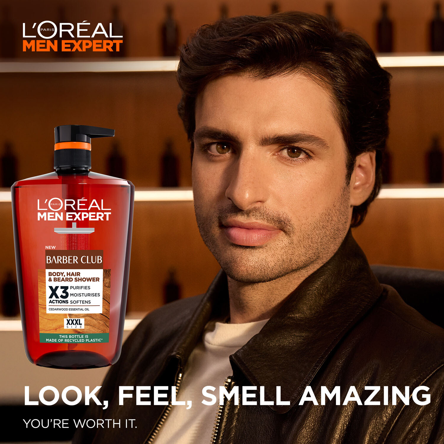 L'Oreal Men Expert Barber Club Shower Gel 1L Image 4