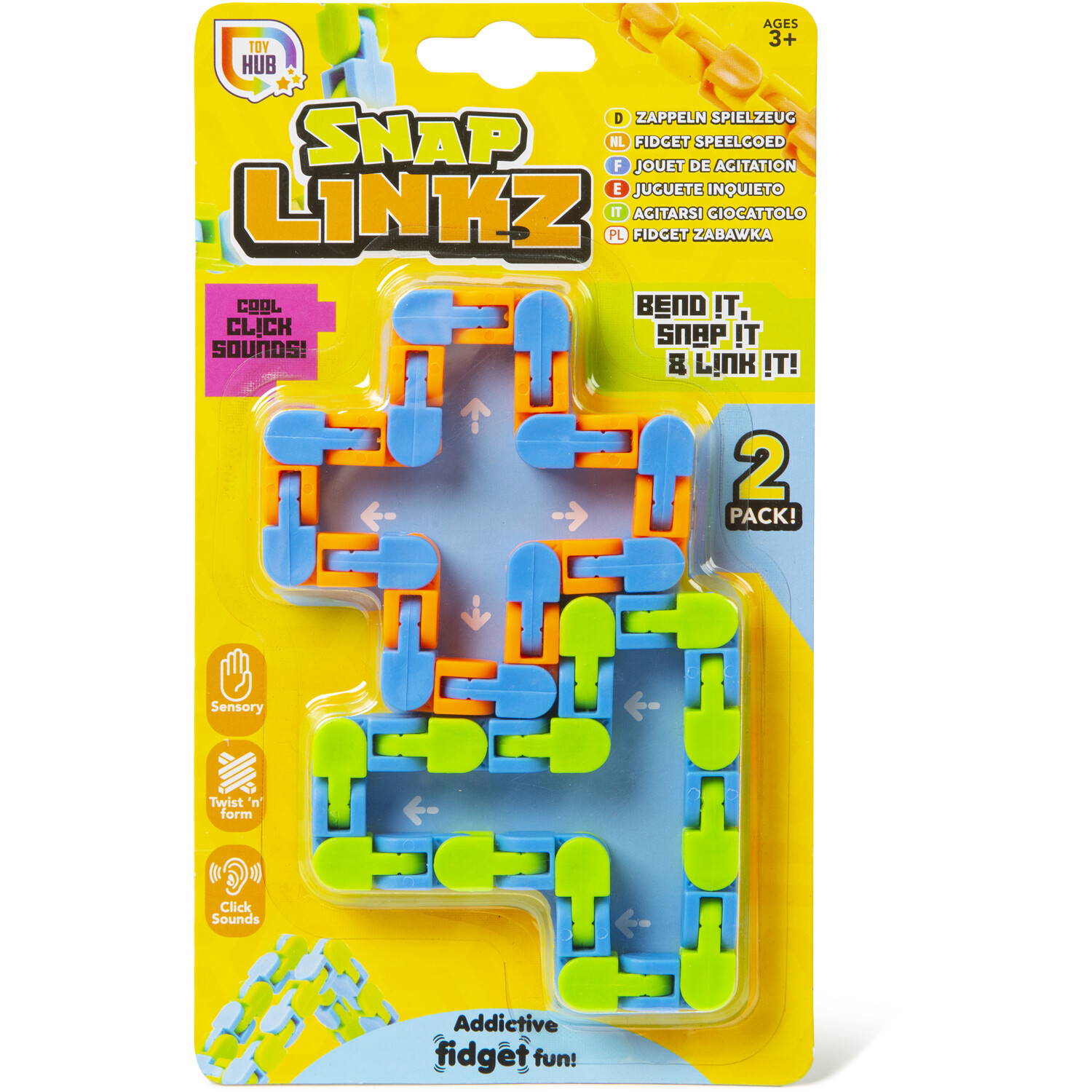 Pack of 2 Fidget Snap Links	 - Multicolour Image 2