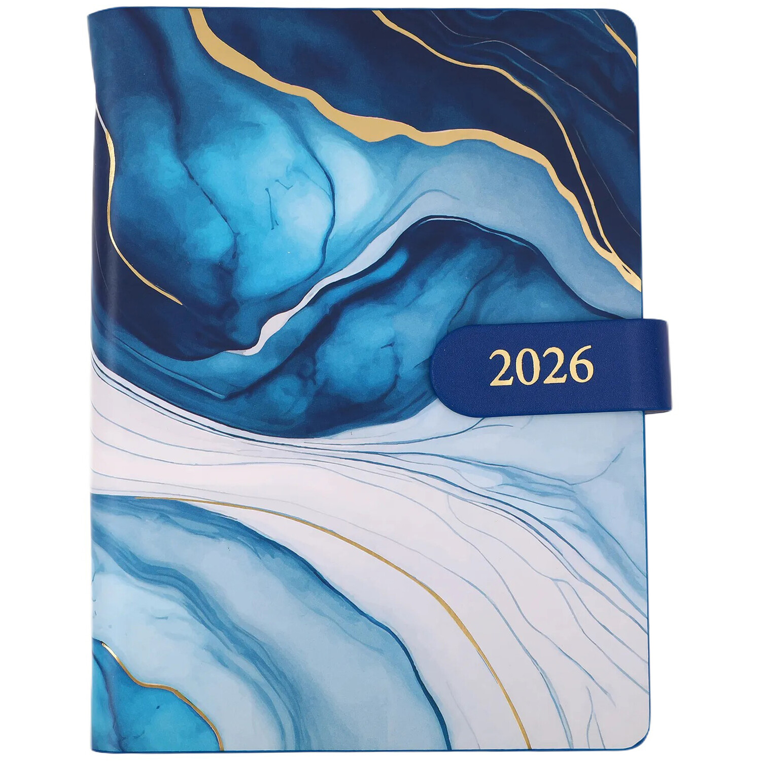 A5 2026 Foiled Marble Index Diary Image 1