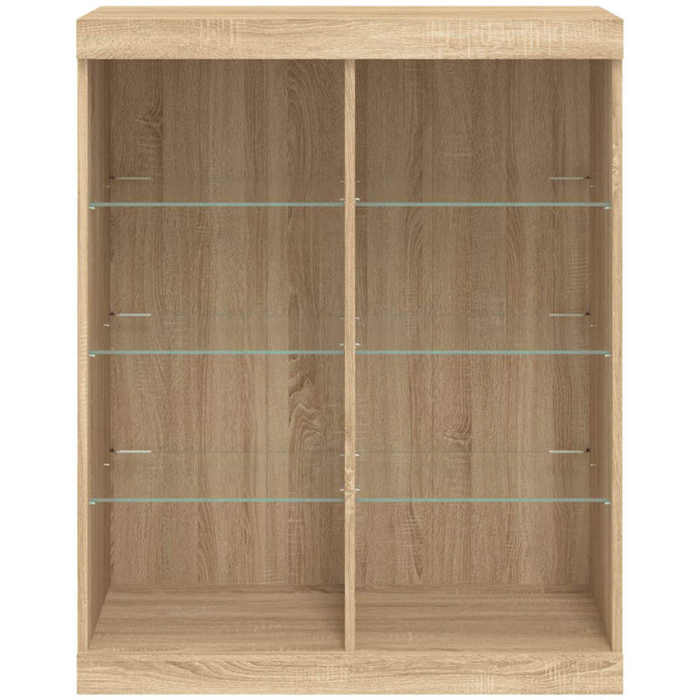 vidaXL 8 Shelf Sonoma Oak LED Sideboard Image 5