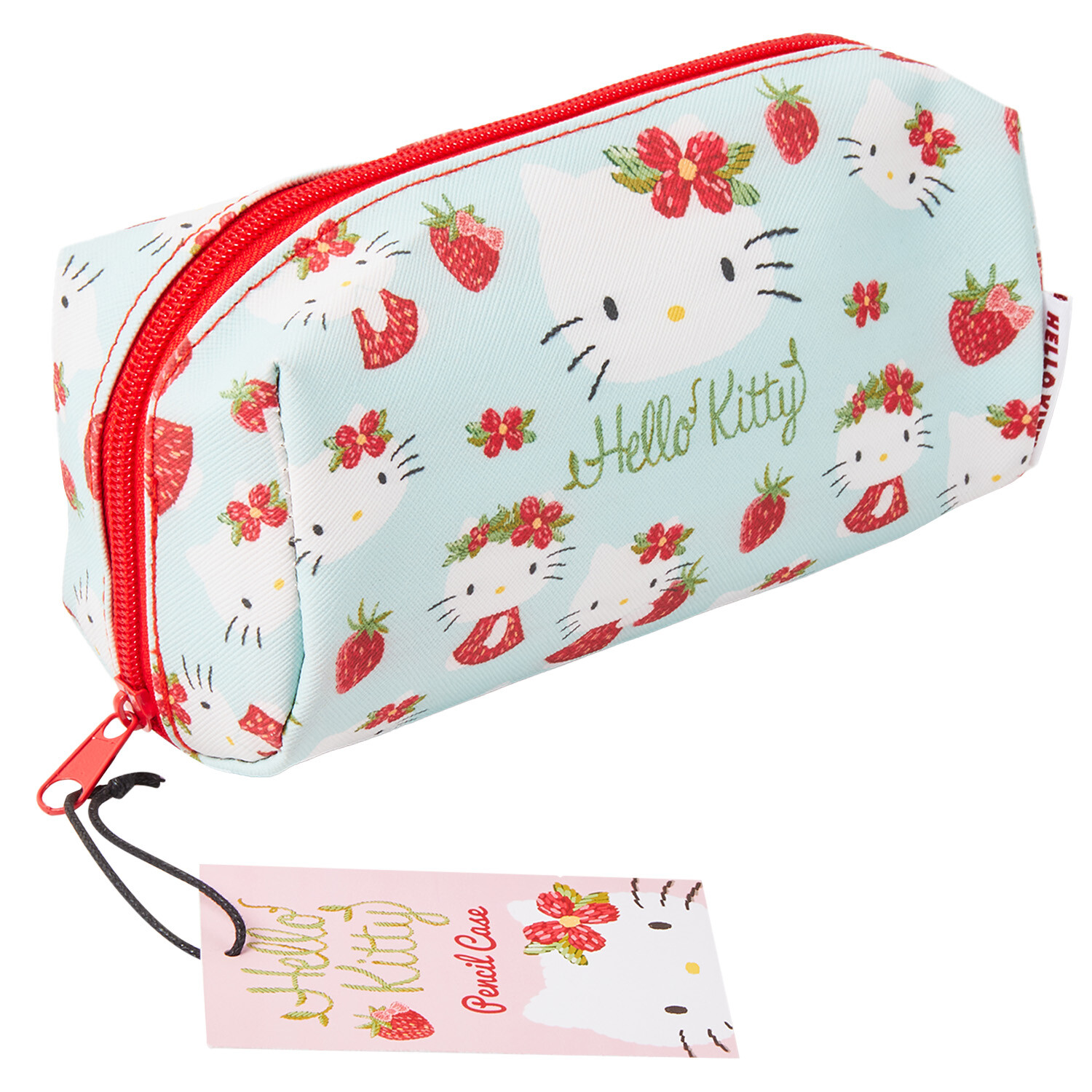 Strawberry Hello Kitty PU Pencil Case Blue Image 2