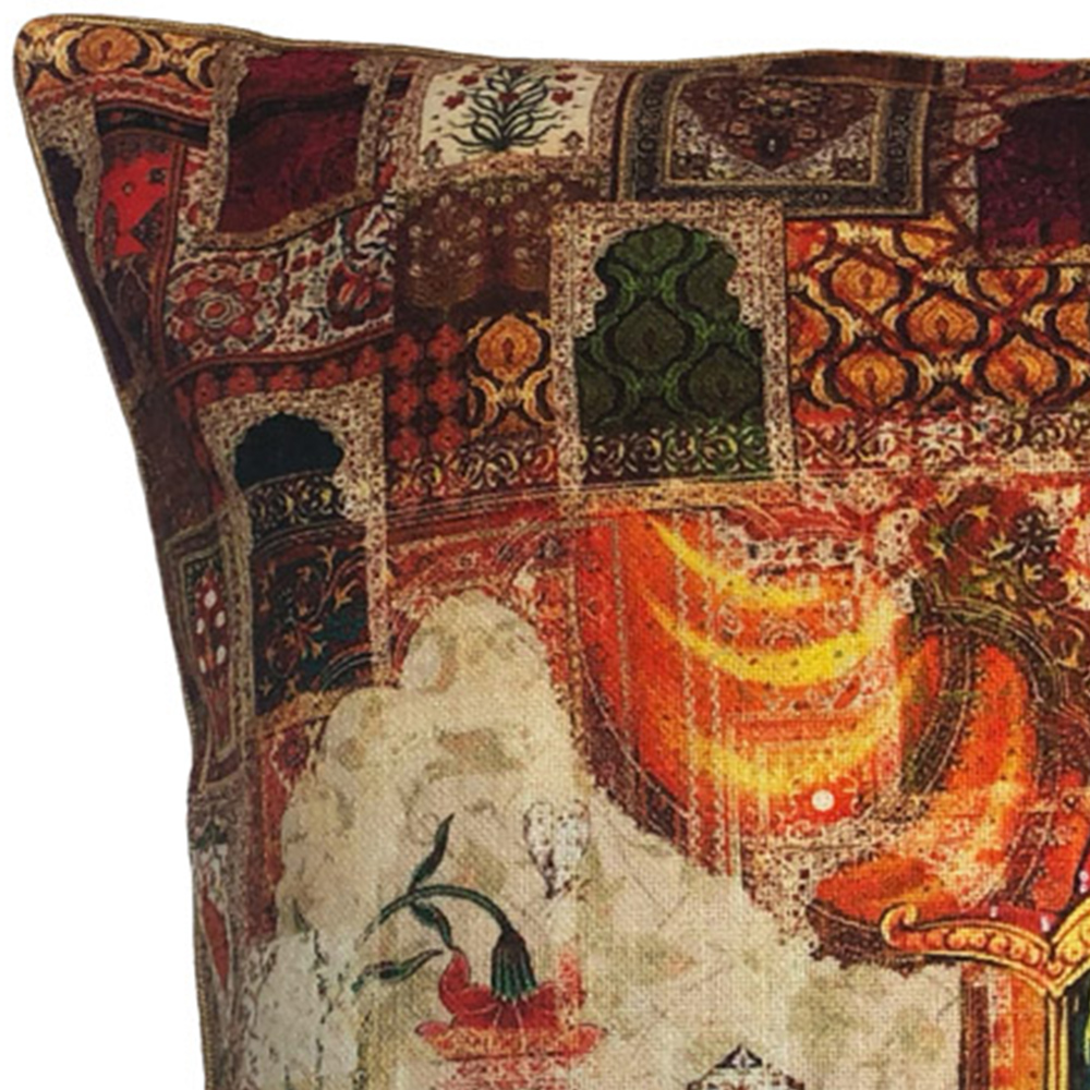Paoletti Palace Multicolour Printed Cushion Image 2