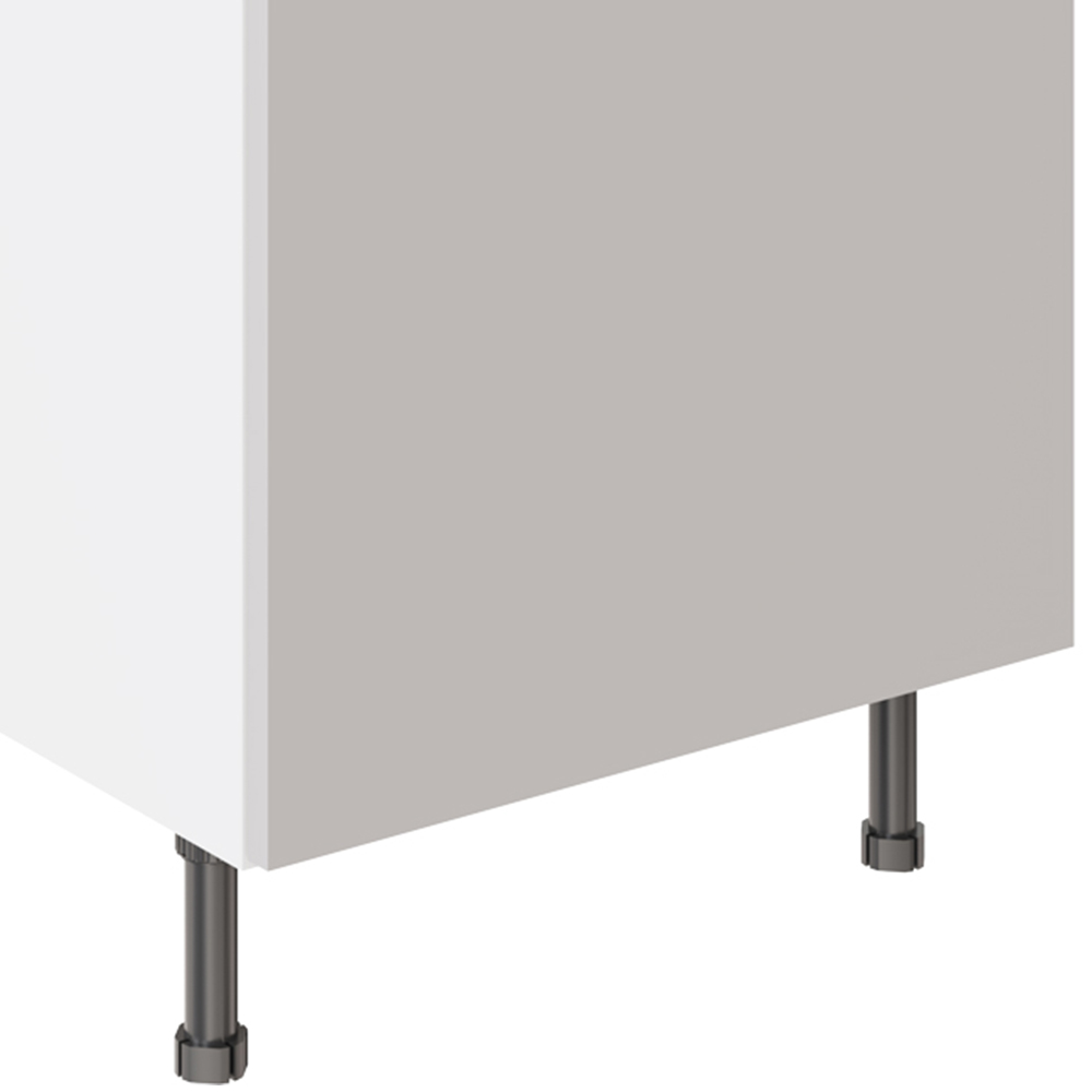 Kitchen Kit Slab Supermatt Light Grey Drawerline Base Cabinet 600mm Image 3