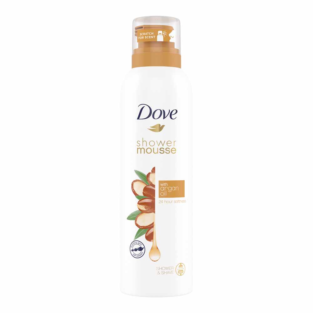 Dove with Argan Oil Shower & Shave Mousse 200ml Image 2