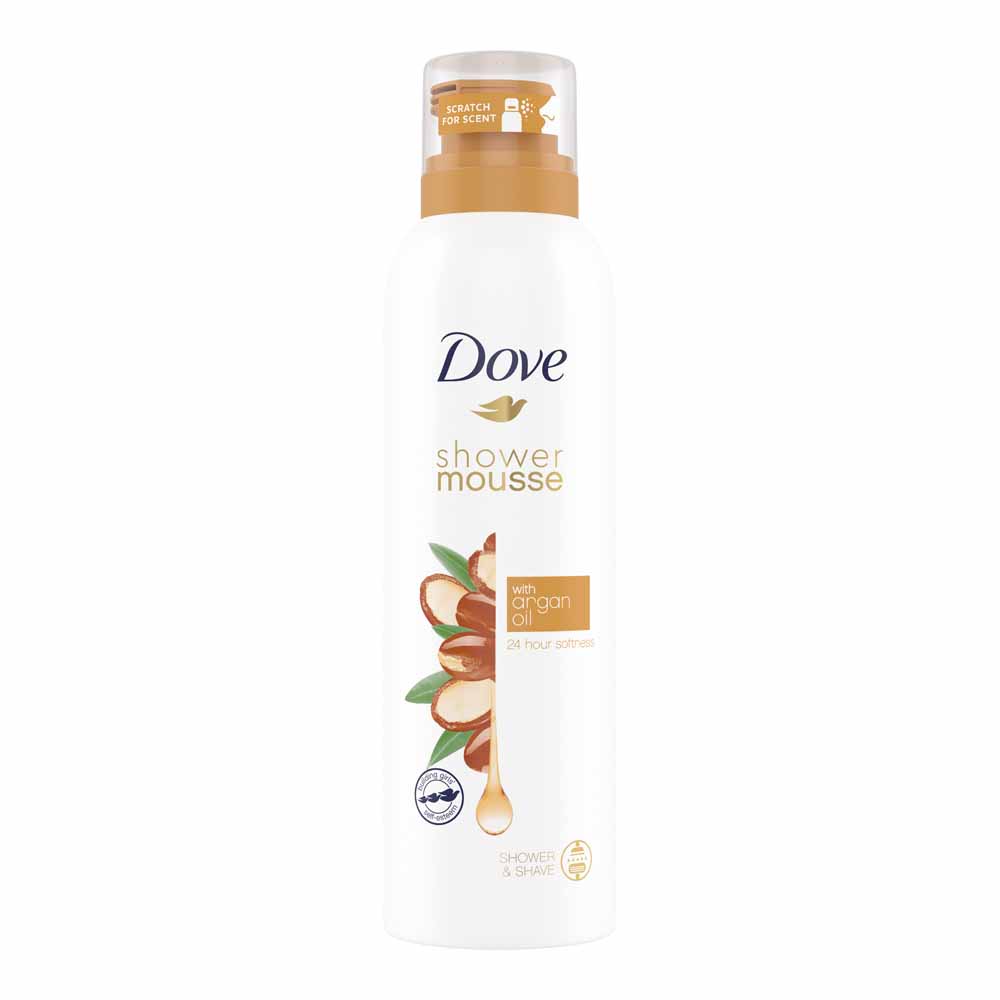 Dove with Argan Oil Shower & Shave Mousse 200ml Wilko