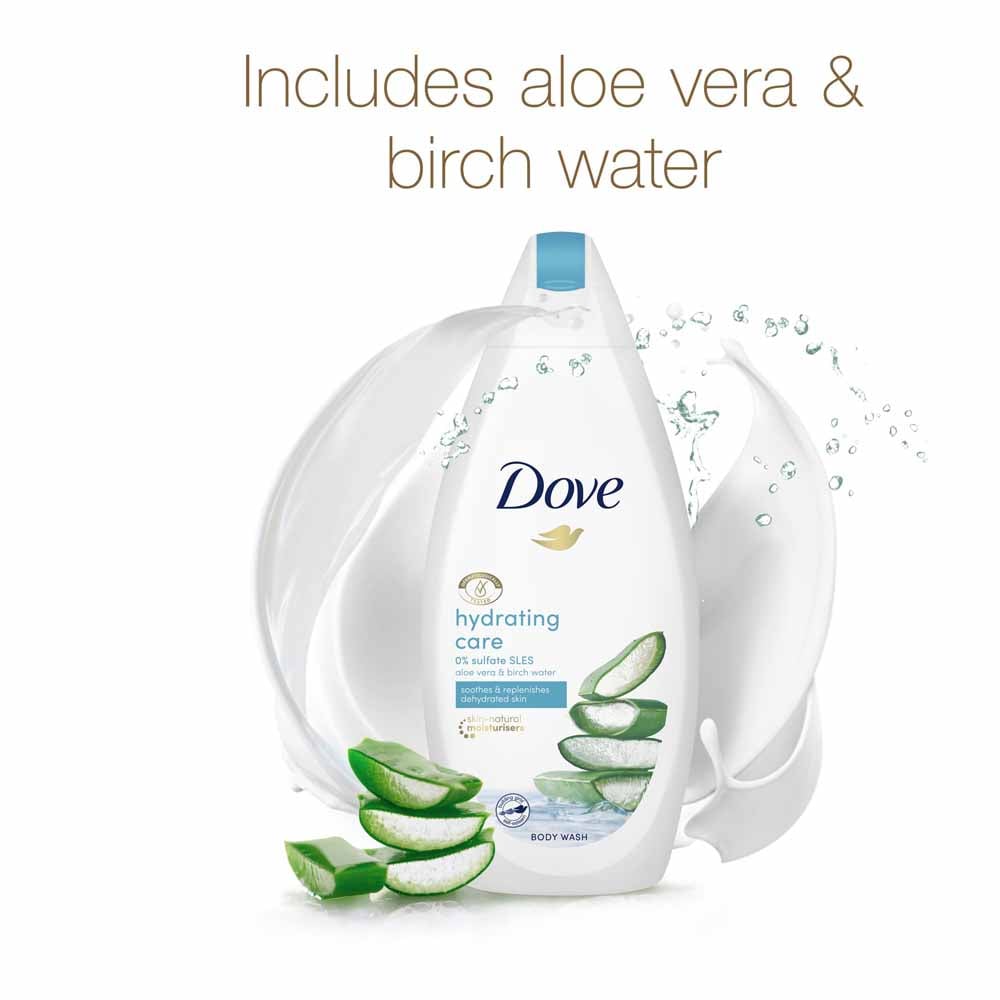 Dove Aloe Vera Hydrating Body Wash Case of 6 x 450ml Image 4
