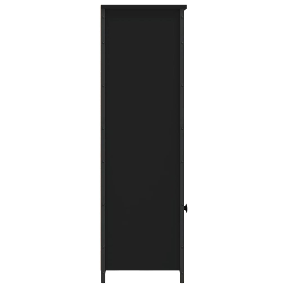 vidaXL 2 Door 2 Shelf Black Highboard Image 6