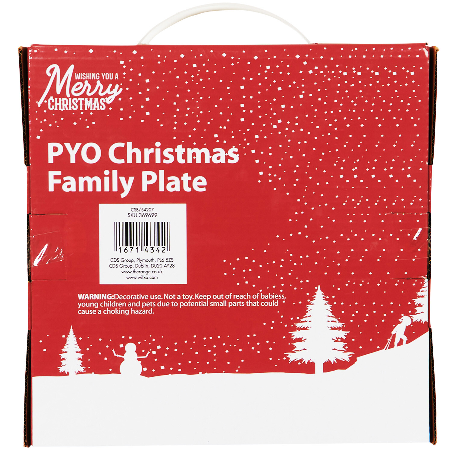 Paint Your Own Christmas Family Plate - White Image 2