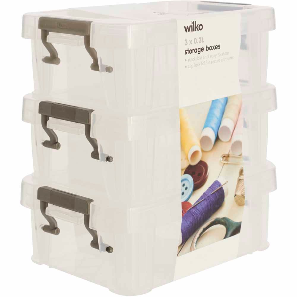 Wilko 300ml Storage Box 3 Pack Image 1