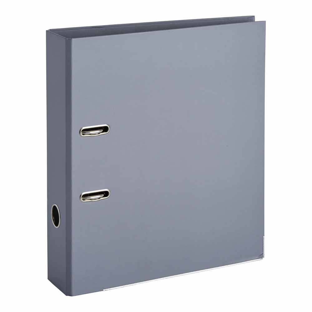 Wilko Lever Arch File Cool Grey