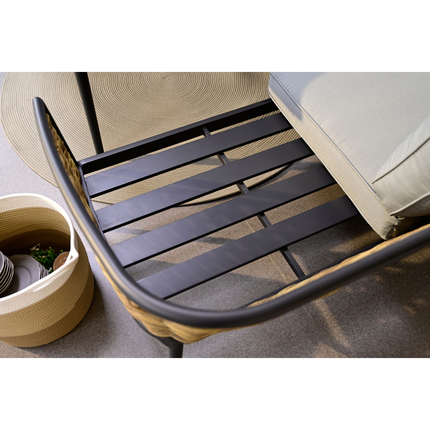 Beaumont 5 Seater Grey Rattan Corner Lounge Set Image 12
