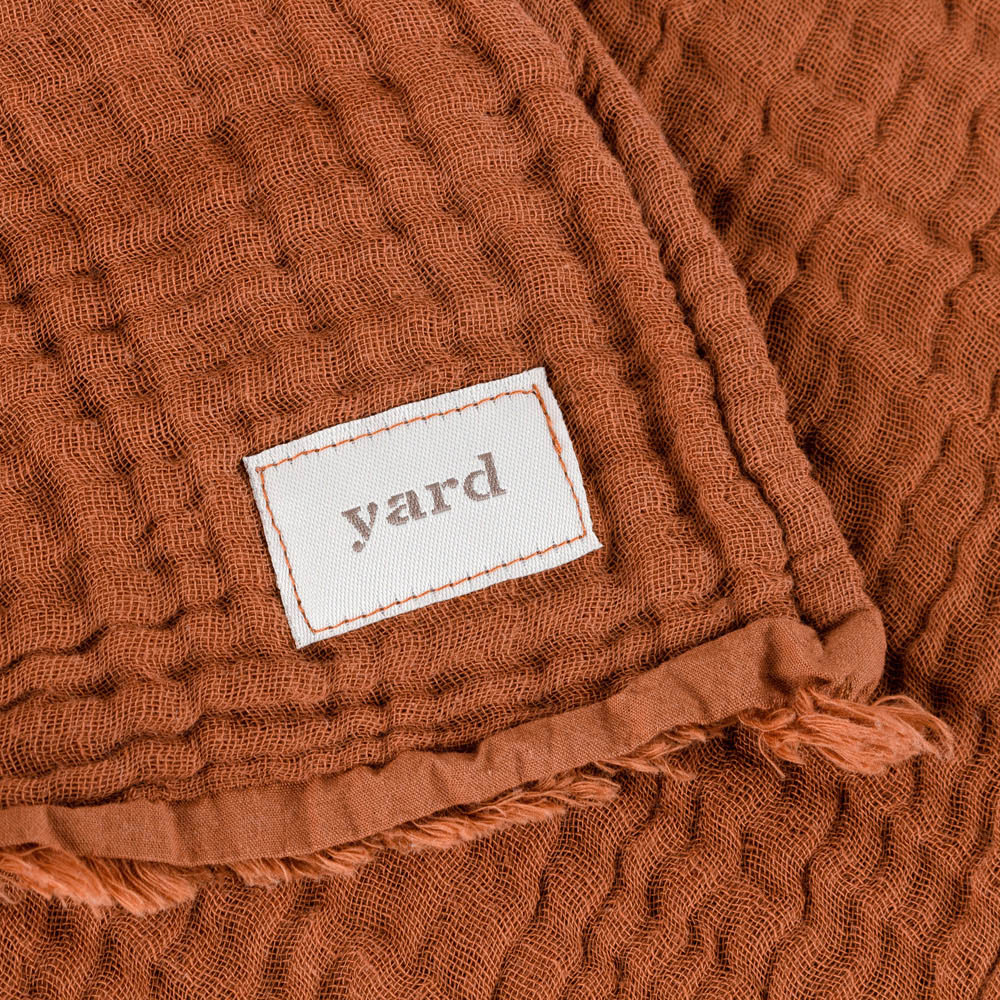 Yard Lark Pecan Muslin Cotton Throw 130 x 180cm Image 4
