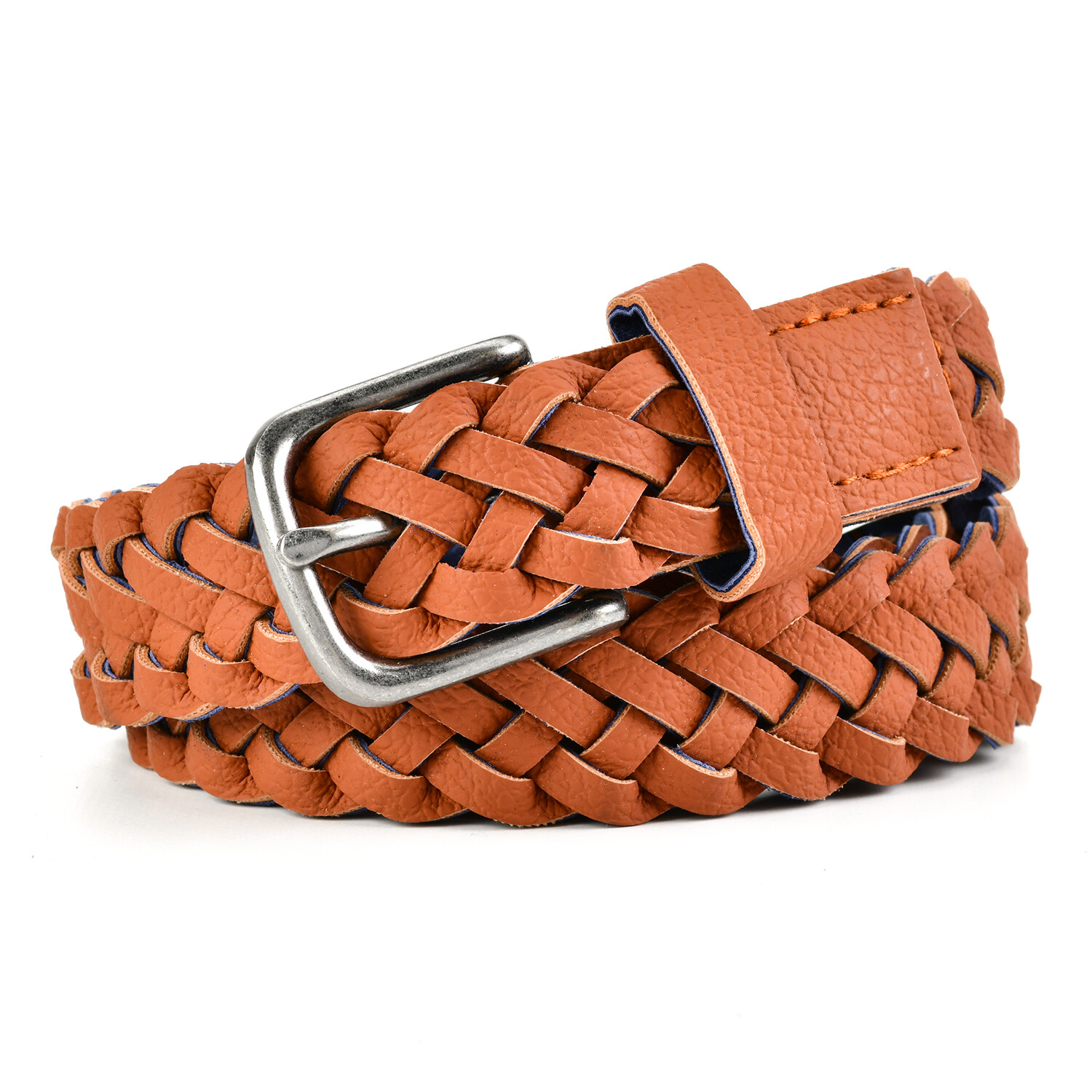 Ladies Tan Braided Belt - Tan / S Image