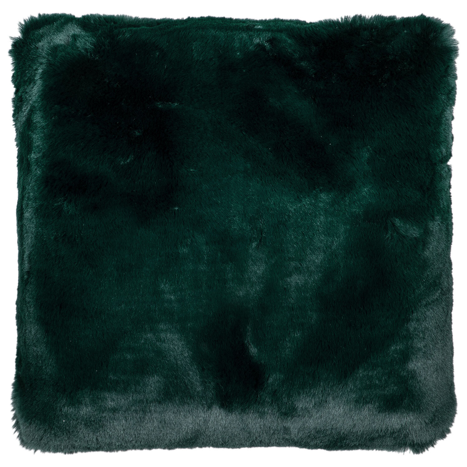 Divante Forest Green Rabbit Faux Fur Cushion 45cm Wilko