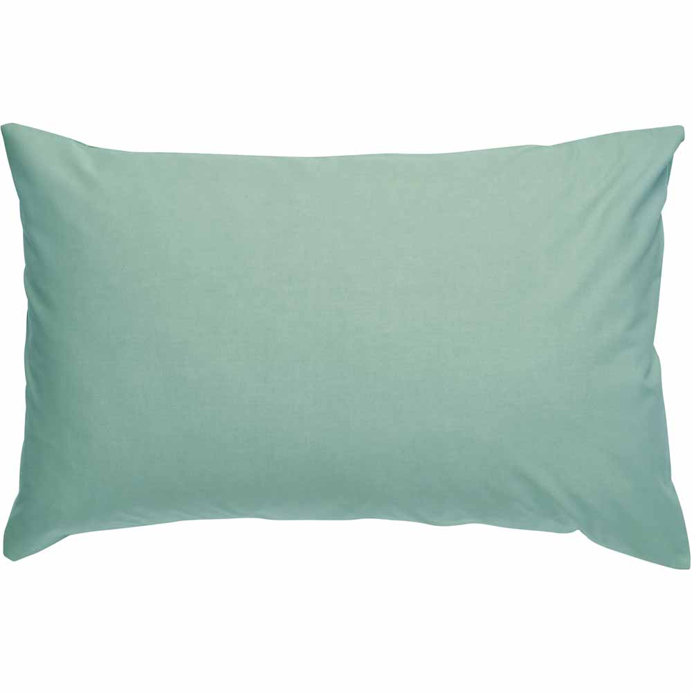 Wilko Pair Housewife Pillowcase Soft Moss Image 1