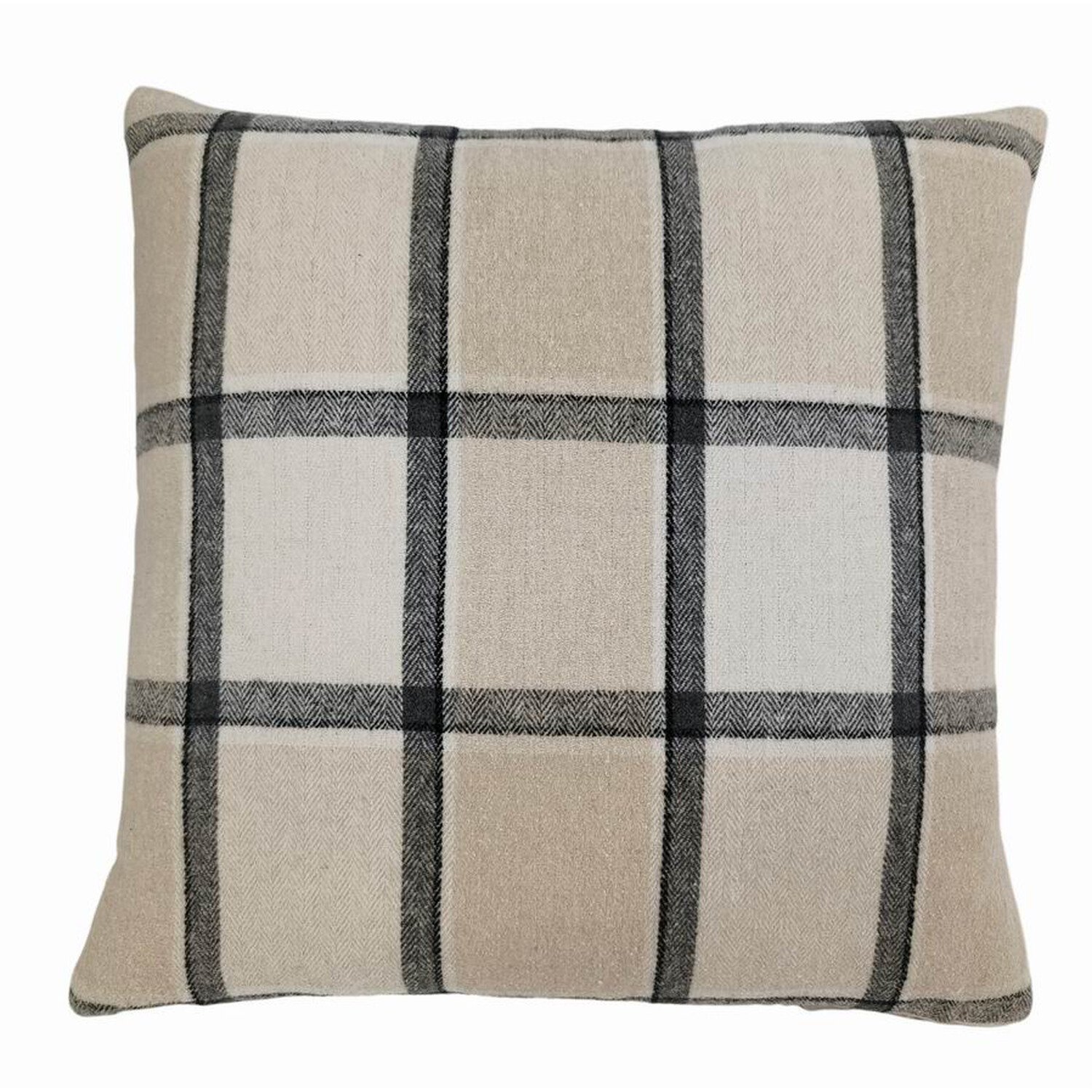 Pack of 2 Highland Check Cushion Covers - Natural Image 1