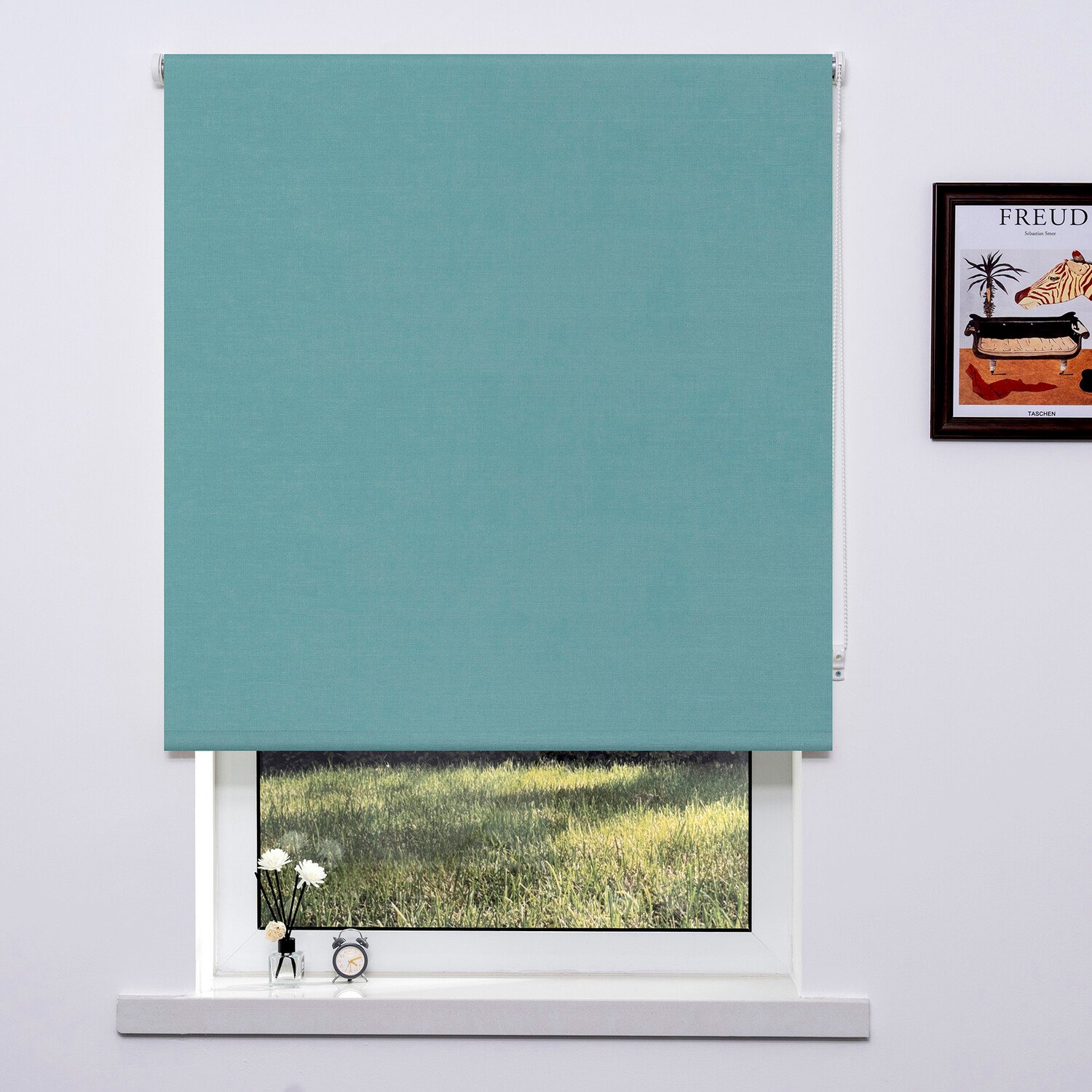 Trends Textured Blackout Roller Blinds Mint 60cm Image 1
