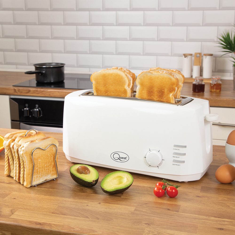Benross White 4 Slice Cool Touch Toaster 1400W Image 4