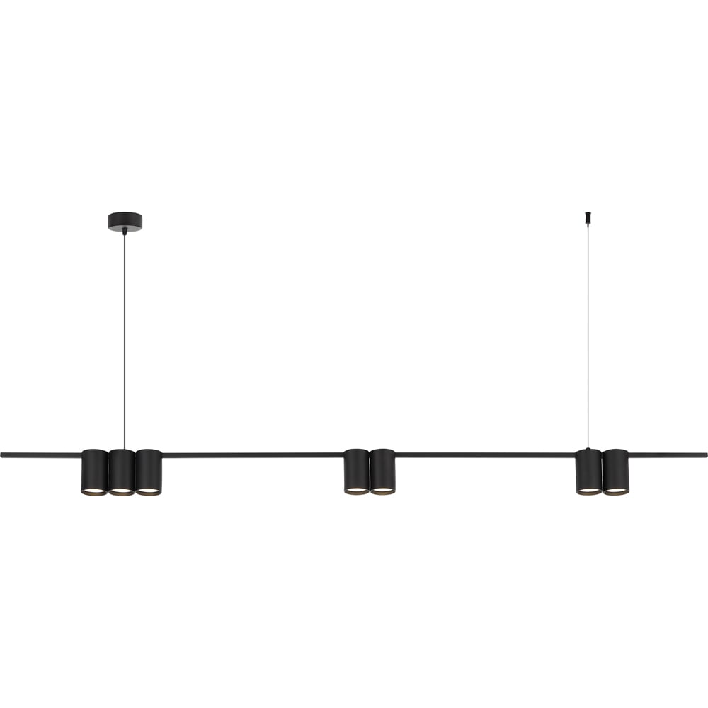 Milagro Genesis Black Strip 7 LED Pendant Light Image 1
