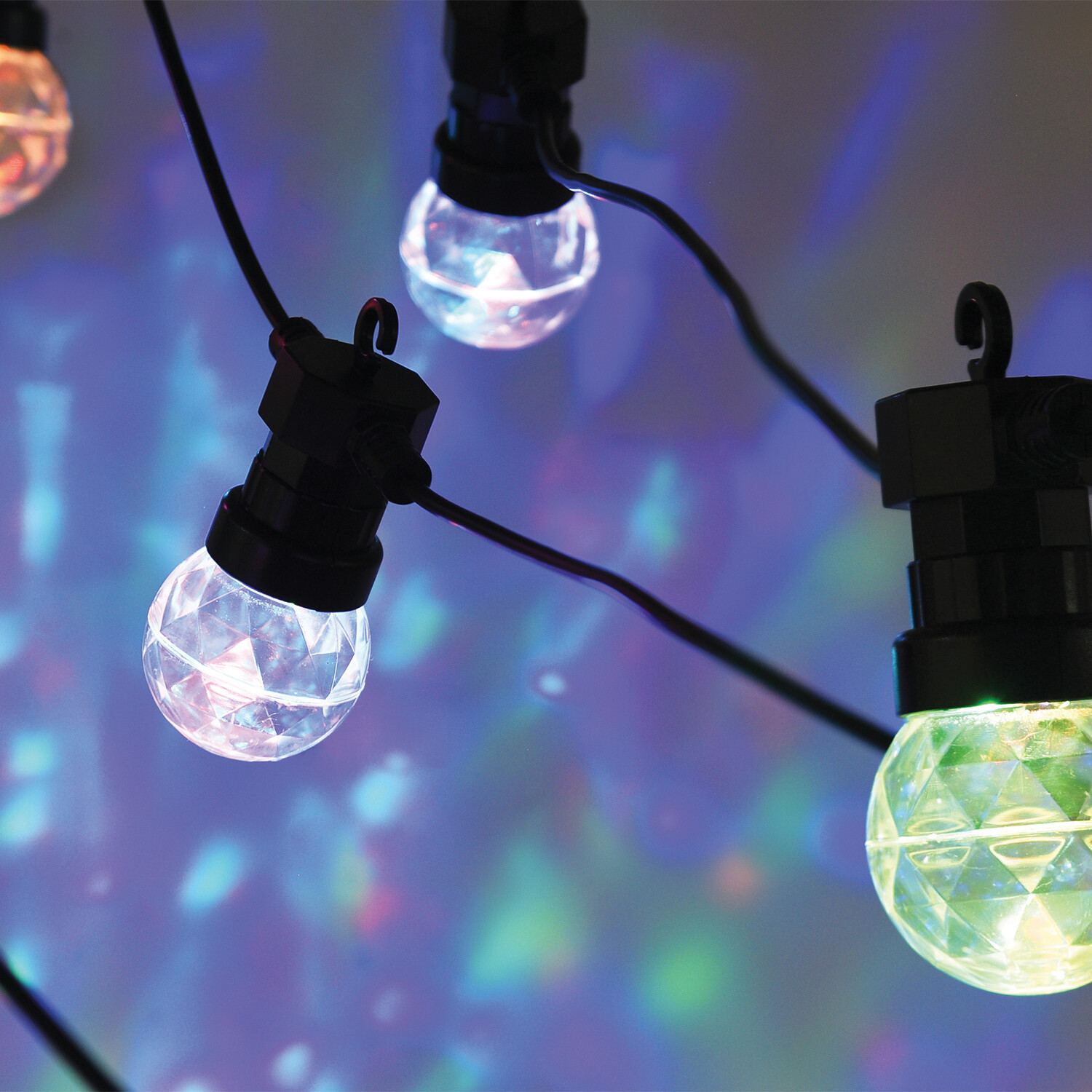 Disco Party String Light 10 LED  - Black Image 2