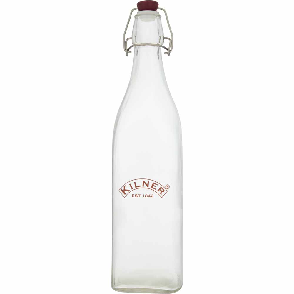 Kilner Clip Top Square Bottle 1L Image 1