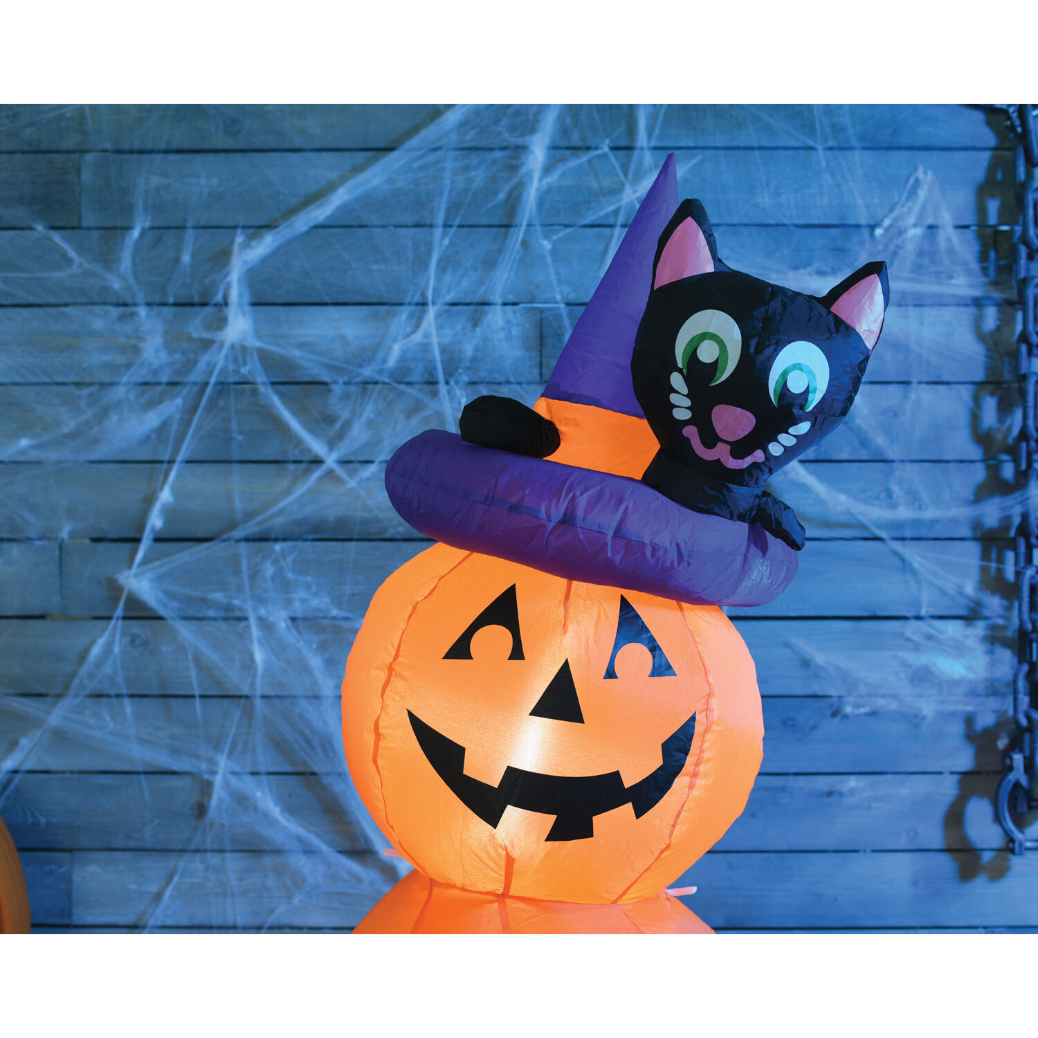 Halloween Inflatable Pumpkin Stack - Orange Image 4