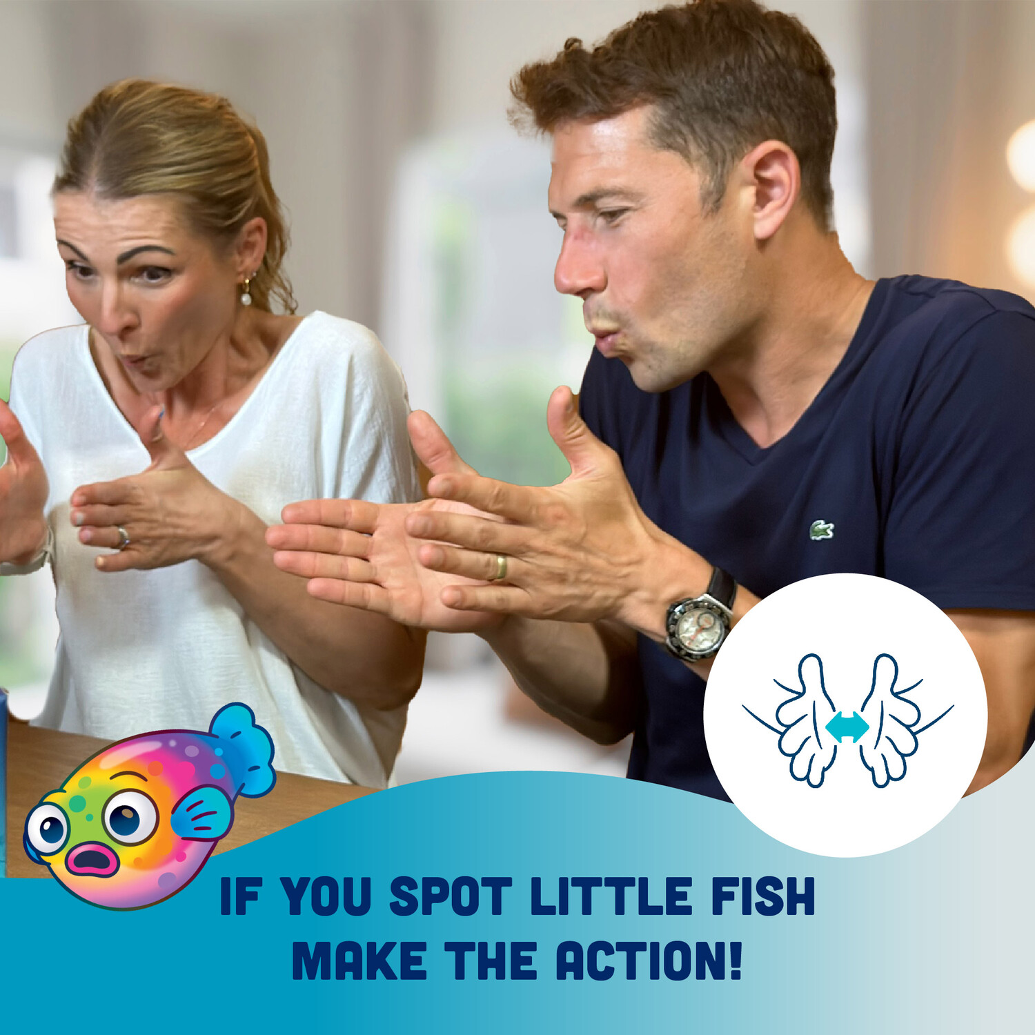 Big Fish Little Fish Fast Card Fun Blue Image 5