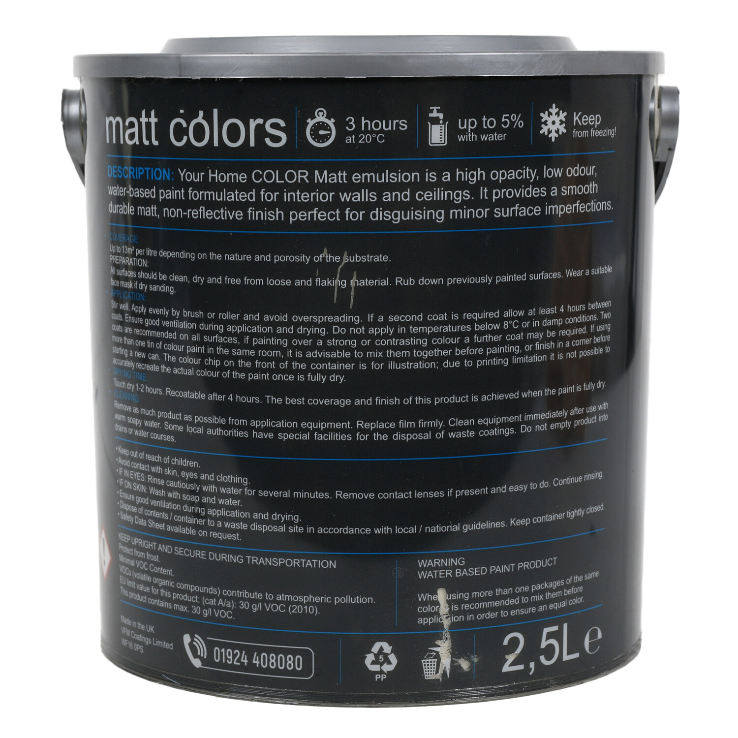 Your Home Walls & Ceilings Cotton Bud Matt Emulsion Paint 2.5L Image 2