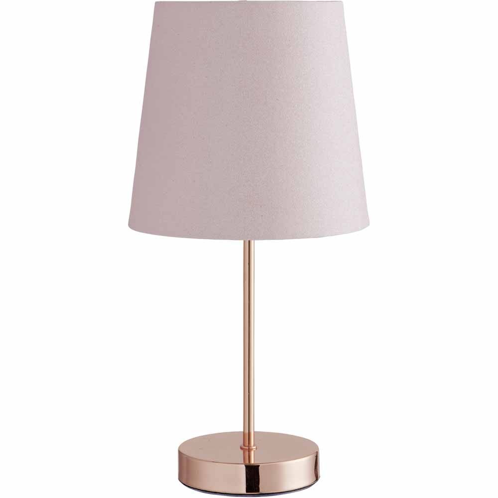 Wilko Pink Glitter Table Lamp Image 1