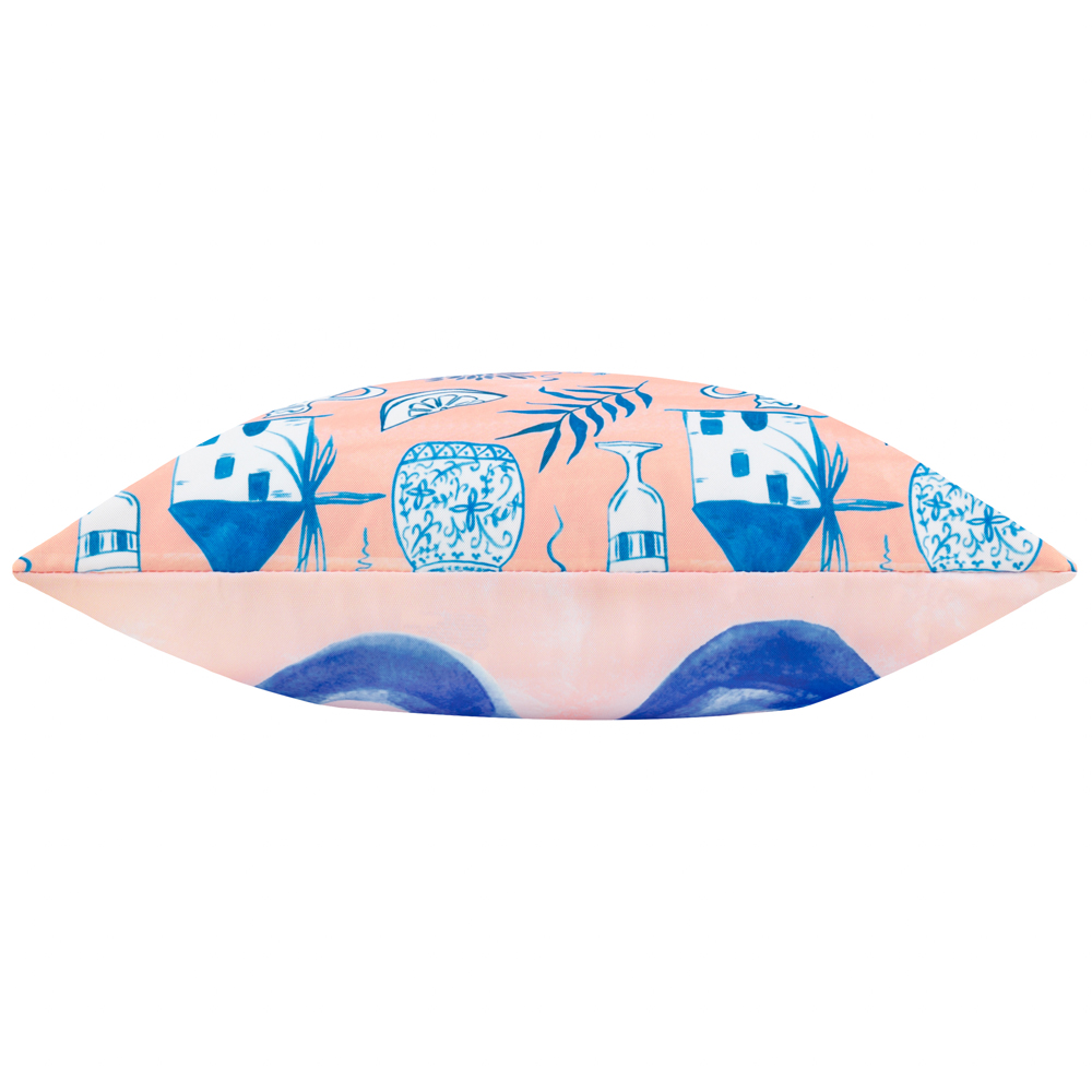 furn. Aegina Peach Printed Polyester Filled Outdoor Cushion 45 x 45cm Image 3