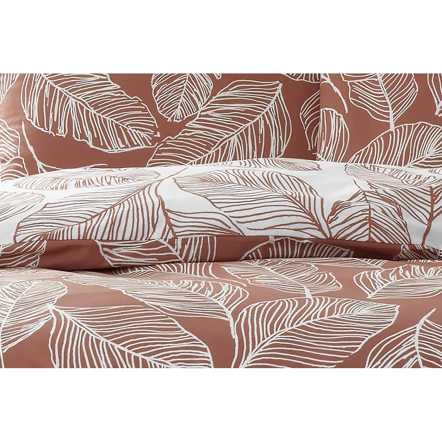 Athena Duvet Cover and Pillowcase Set - Rust / Double Image 4