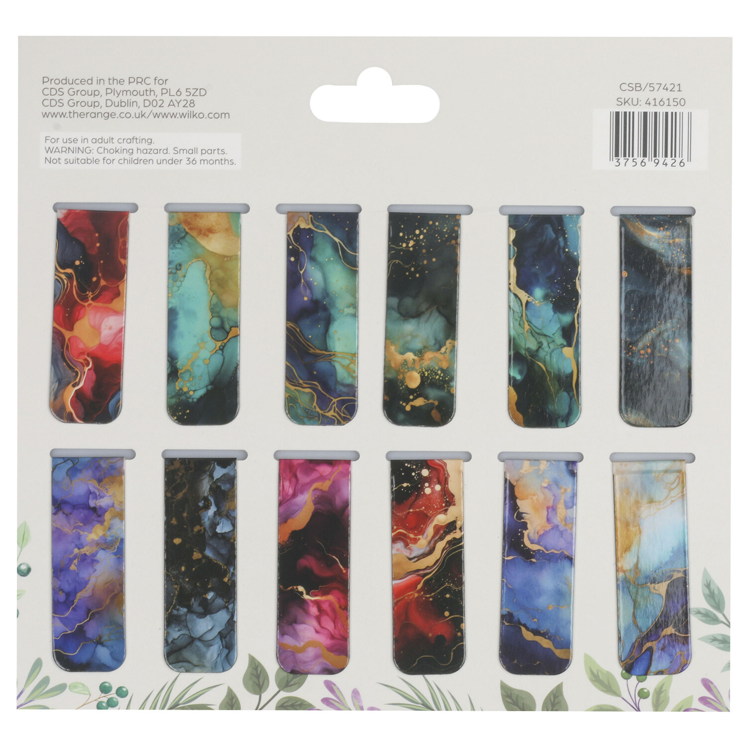 Pack of 12 Magnetic Bookmarks Multicolour Image 2
