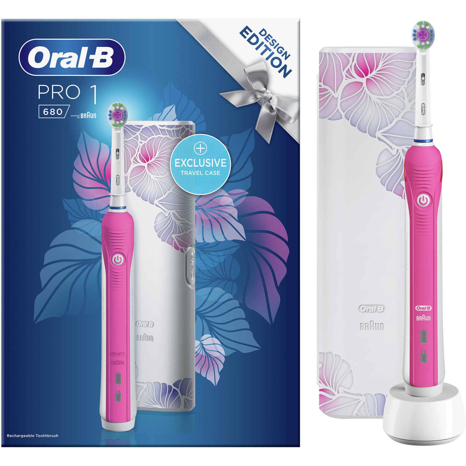 Oral-B Pro Clean Toothbrush and Travel Case - Pink Image 4