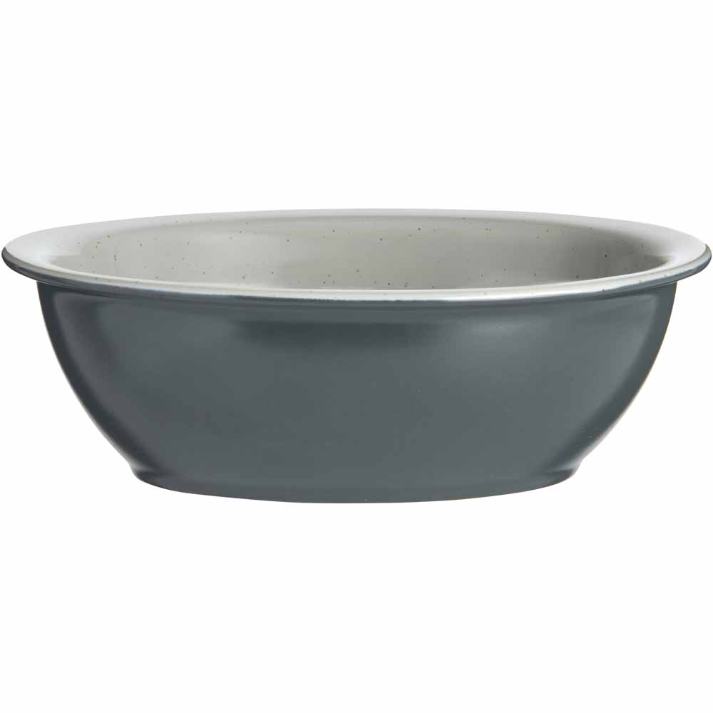Wilko Grey Speckle Stoneware Pie Dish Image 1